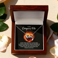 To my Gorgeous Wife - Truly Love You - Scripted Love Necklace - Flourish Love Shop