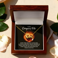 To my Gorgeous Wife - Truly Love You - Scripted Love Necklace - Flourish Love Shop