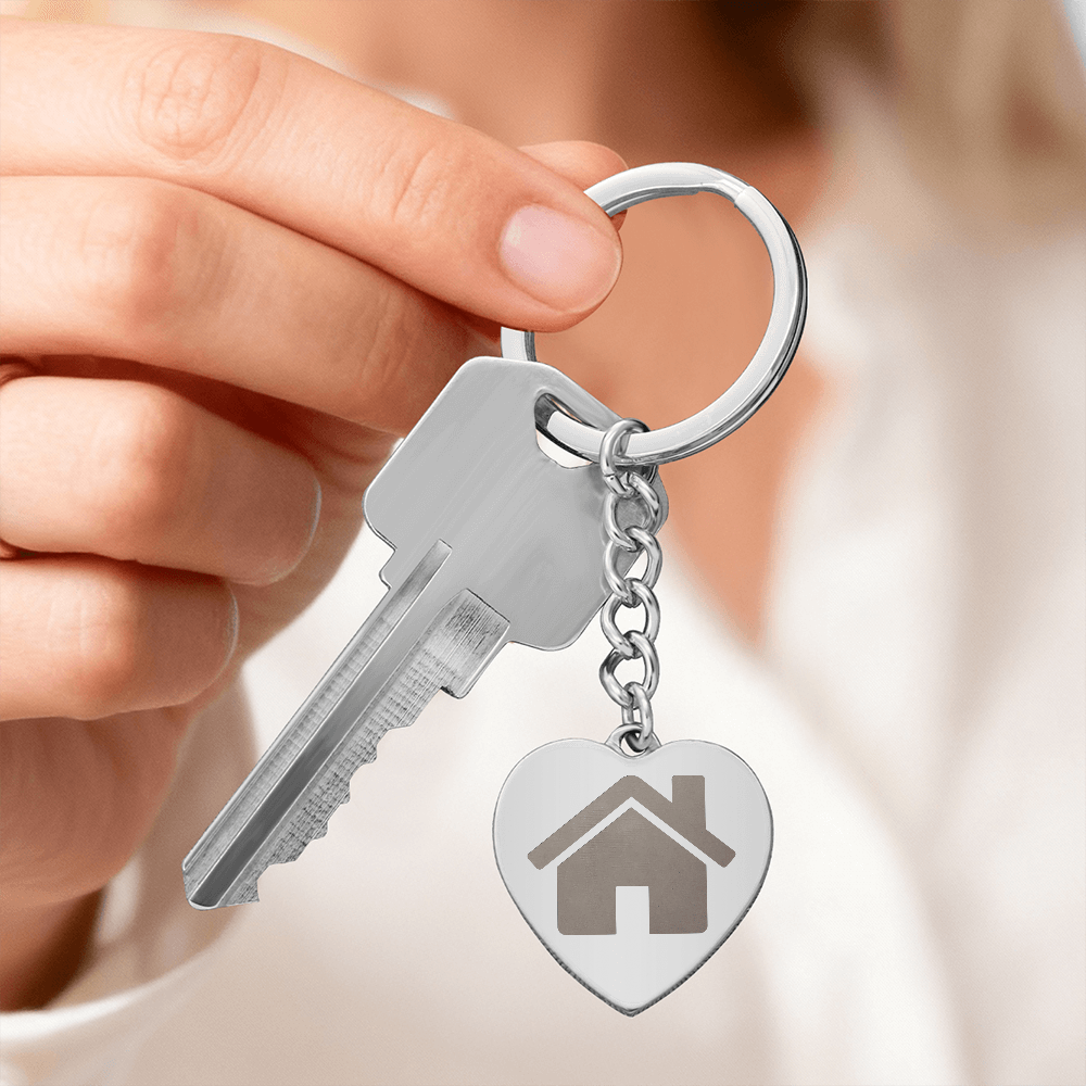 Engravable New Home Keychain - Flourish Love Shop