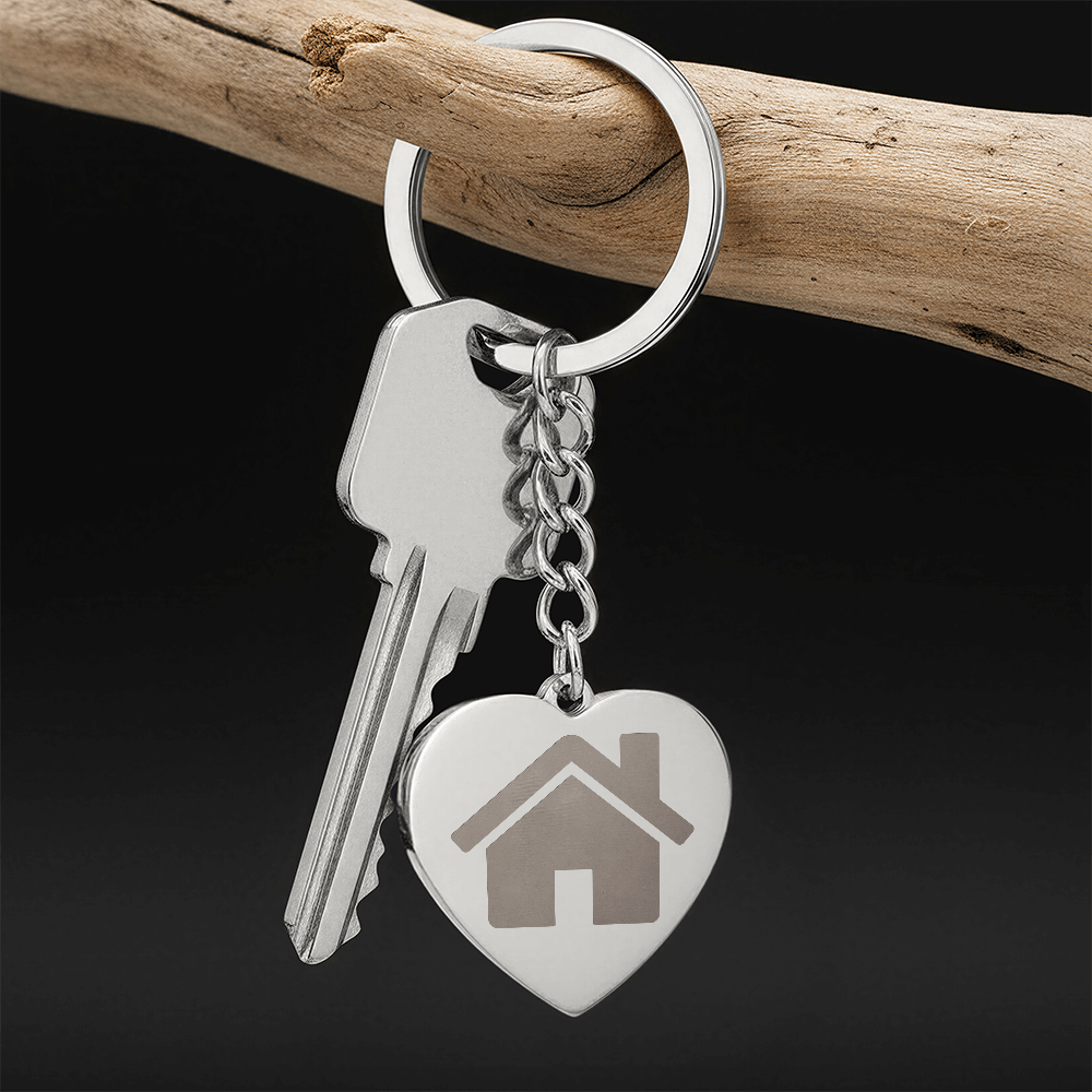 Engravable New Home Keychain - Flourish Love Shop