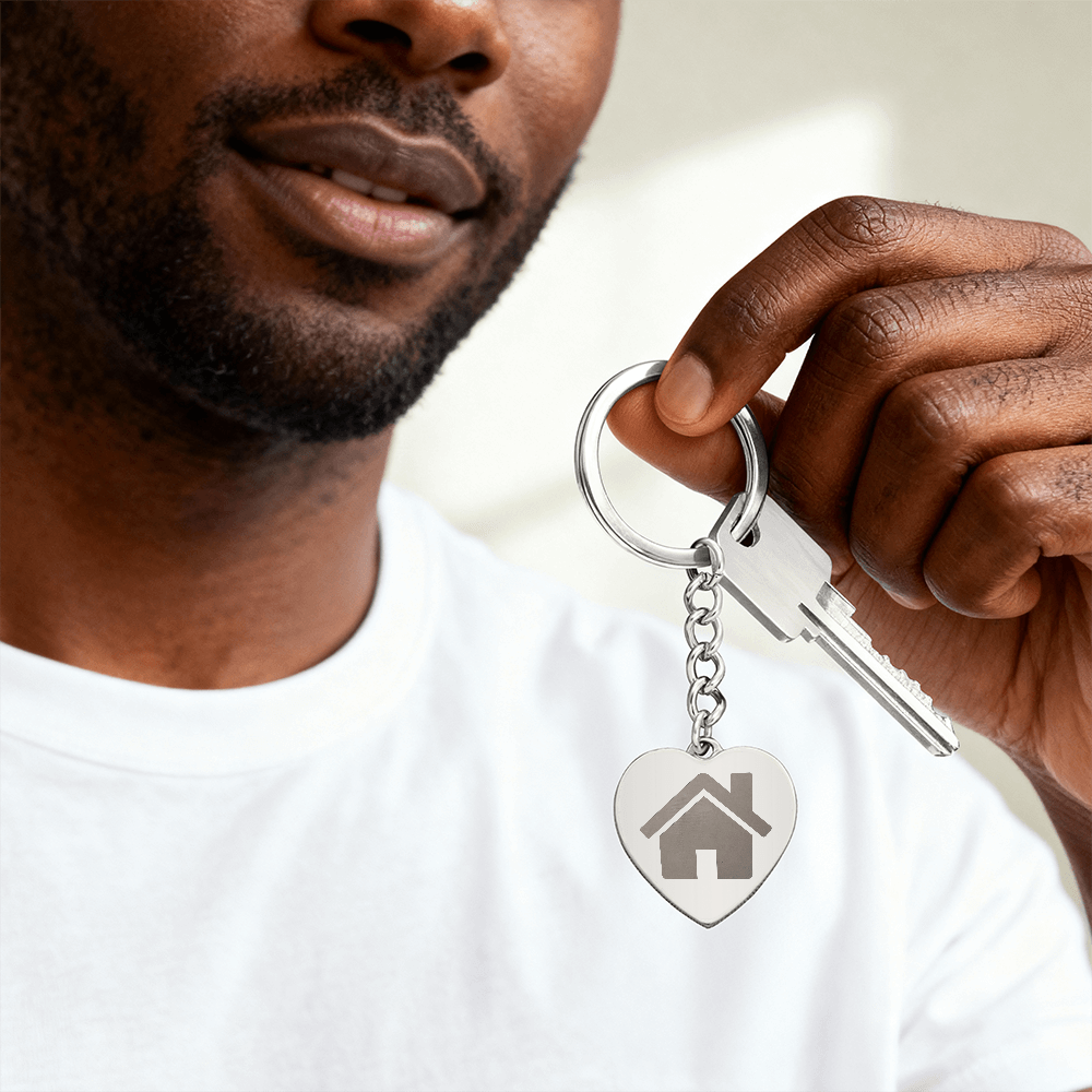 Engravable New Home Keychain - Flourish Love Shop