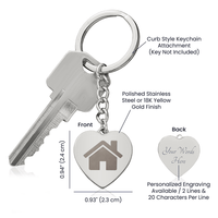 Engravable New Home Keychain - Flourish Love Shop