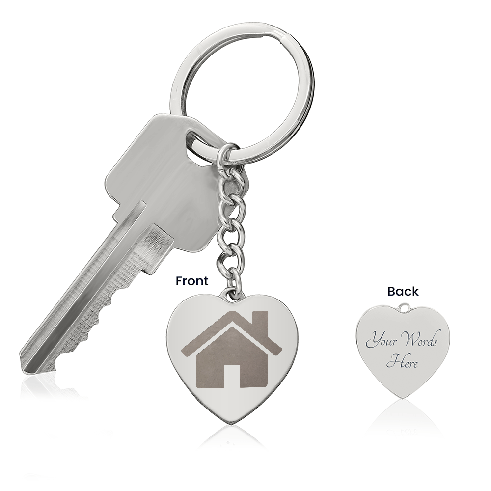 Engravable New Home Keychain - Flourish Love Shop