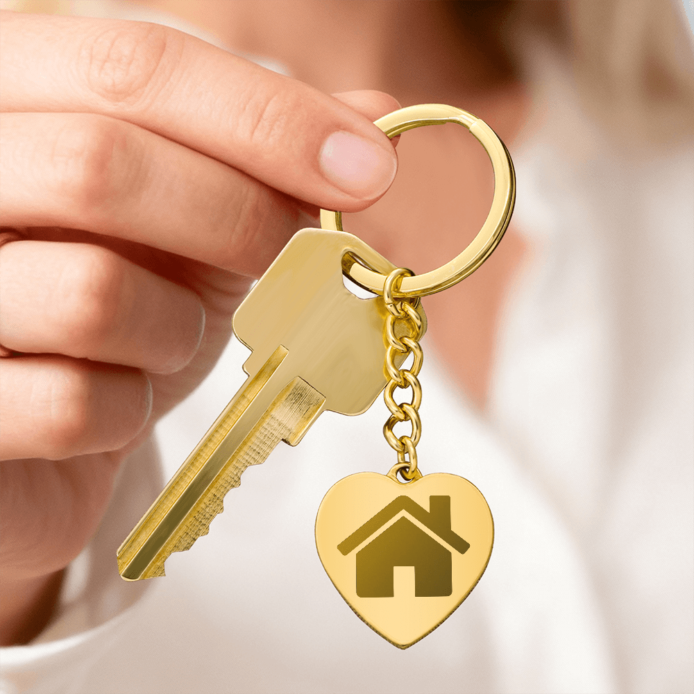 Engravable New Home Keychain - Flourish Love Shop