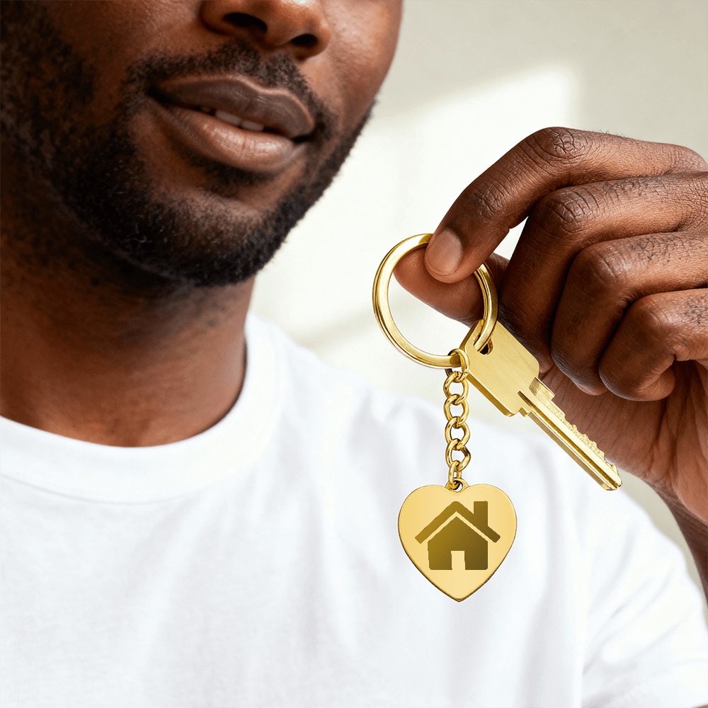 Engravable New Home Keychain - Flourish Love Shop