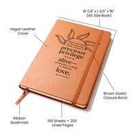 Personalized Vegan Journal - Privilege to Love