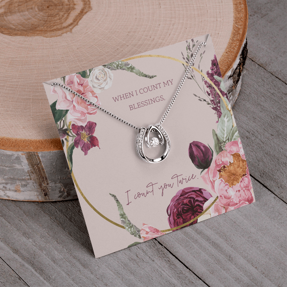 For my Love - I count you twice - Lucky In Love Necklace - Flourish Love Shop