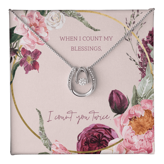 For my Love - I count you twice - Lucky In Love Necklace - Flourish Love Shop