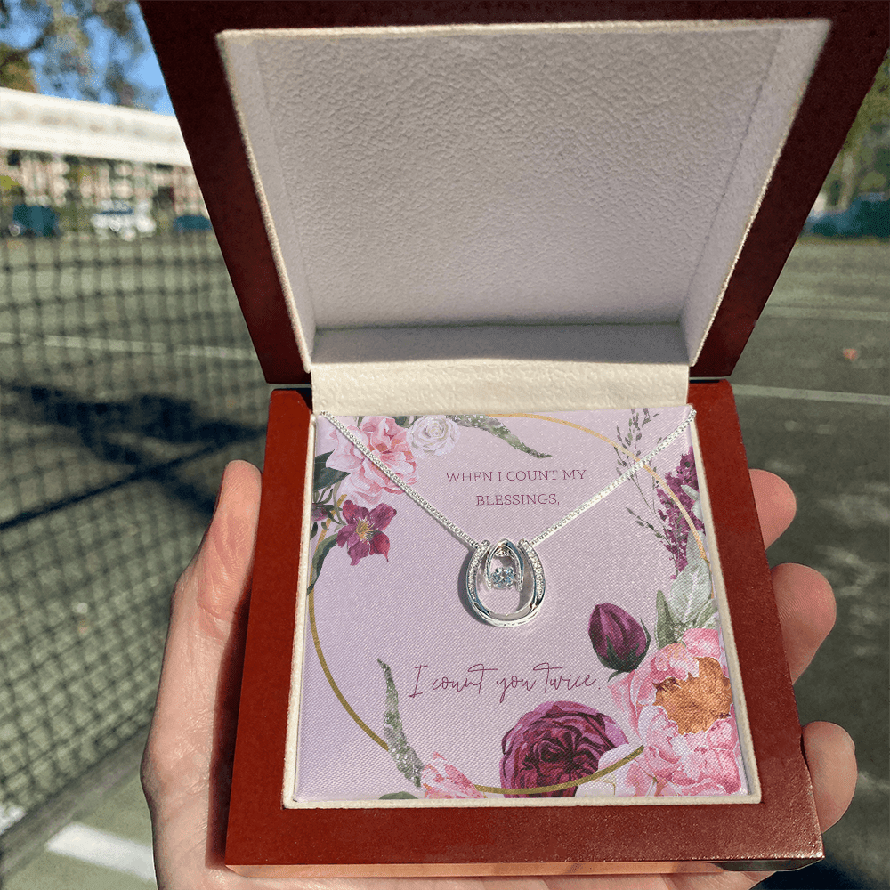 For my Love - I count you twice - Lucky In Love Necklace - Flourish Love Shop