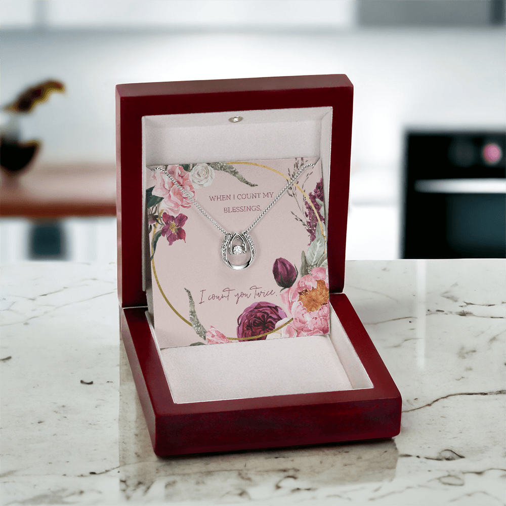 For my Love - I count you twice - Lucky In Love Necklace - Flourish Love Shop