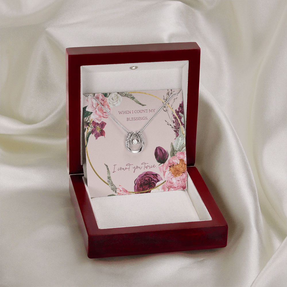 For my Love - I count you twice - Lucky In Love Necklace - Flourish Love Shop