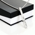 Graduation Stick Necklace | Engraved 4-Sided Name & Date Keepsake Gift