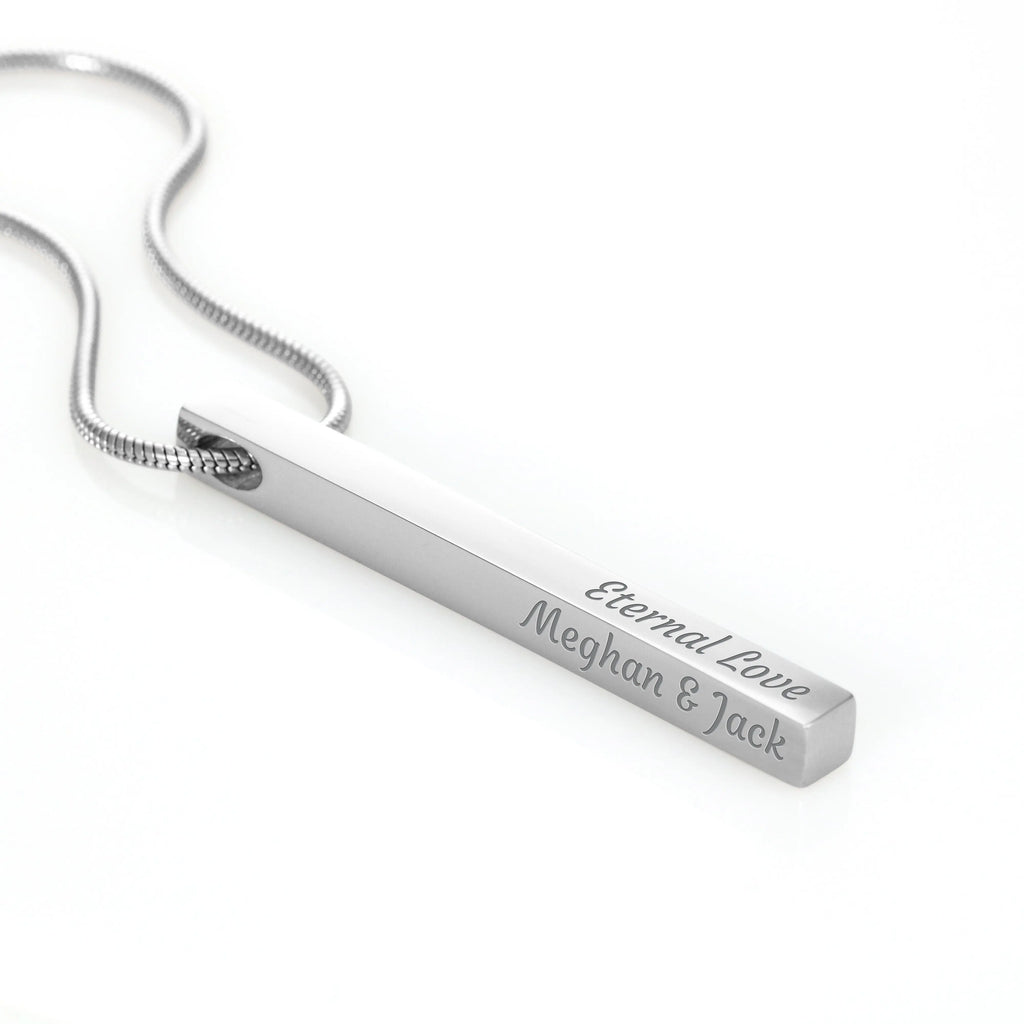 Graduation Stick Necklace | Engraved 4-Sided Name & Date Keepsake Gift