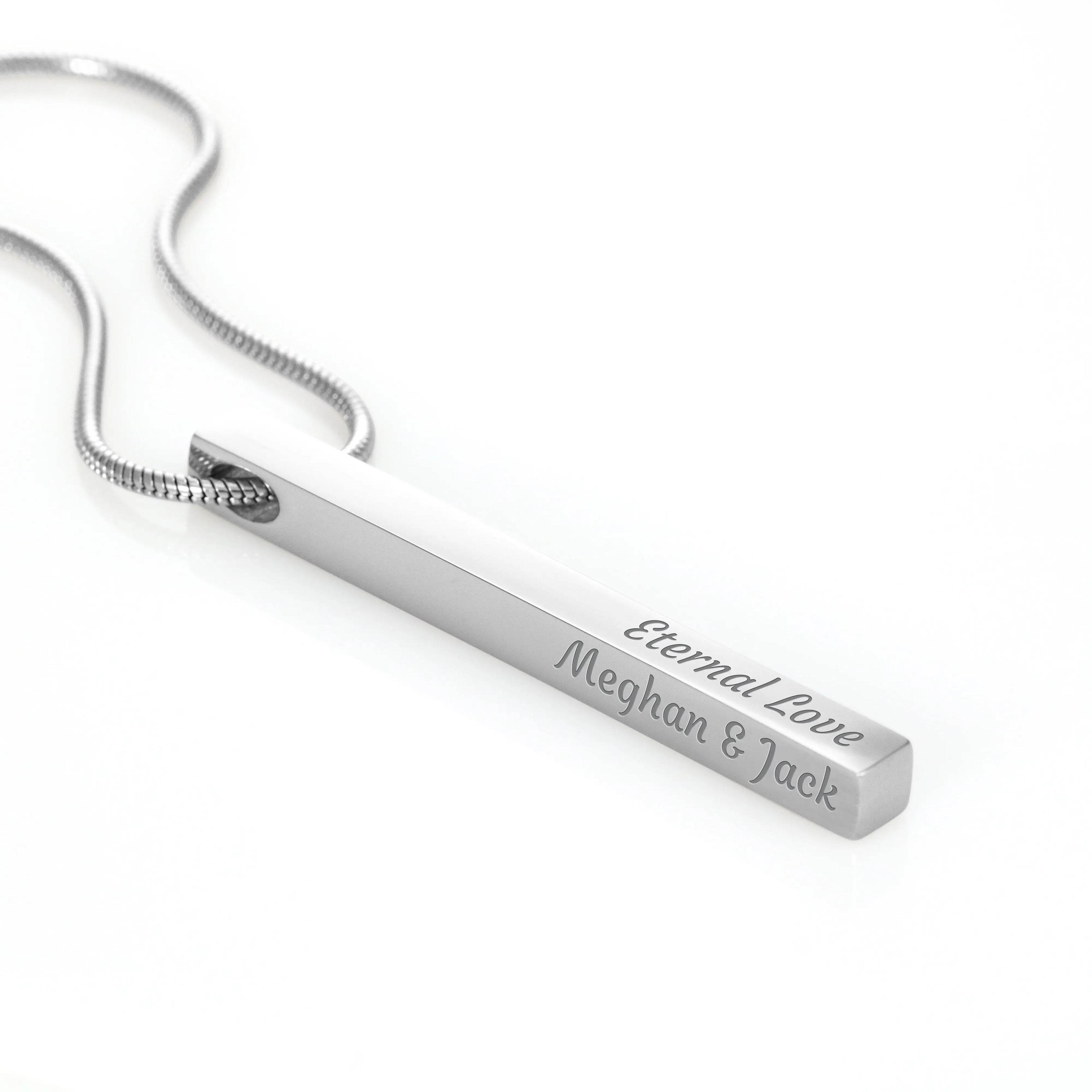 Graduation Stick Necklace | Engraved 4-Sided Name & Date Keepsake Gift