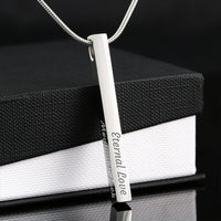 Custom Engraved 4 - Sided Stick Necklace - Flourish Love Shop