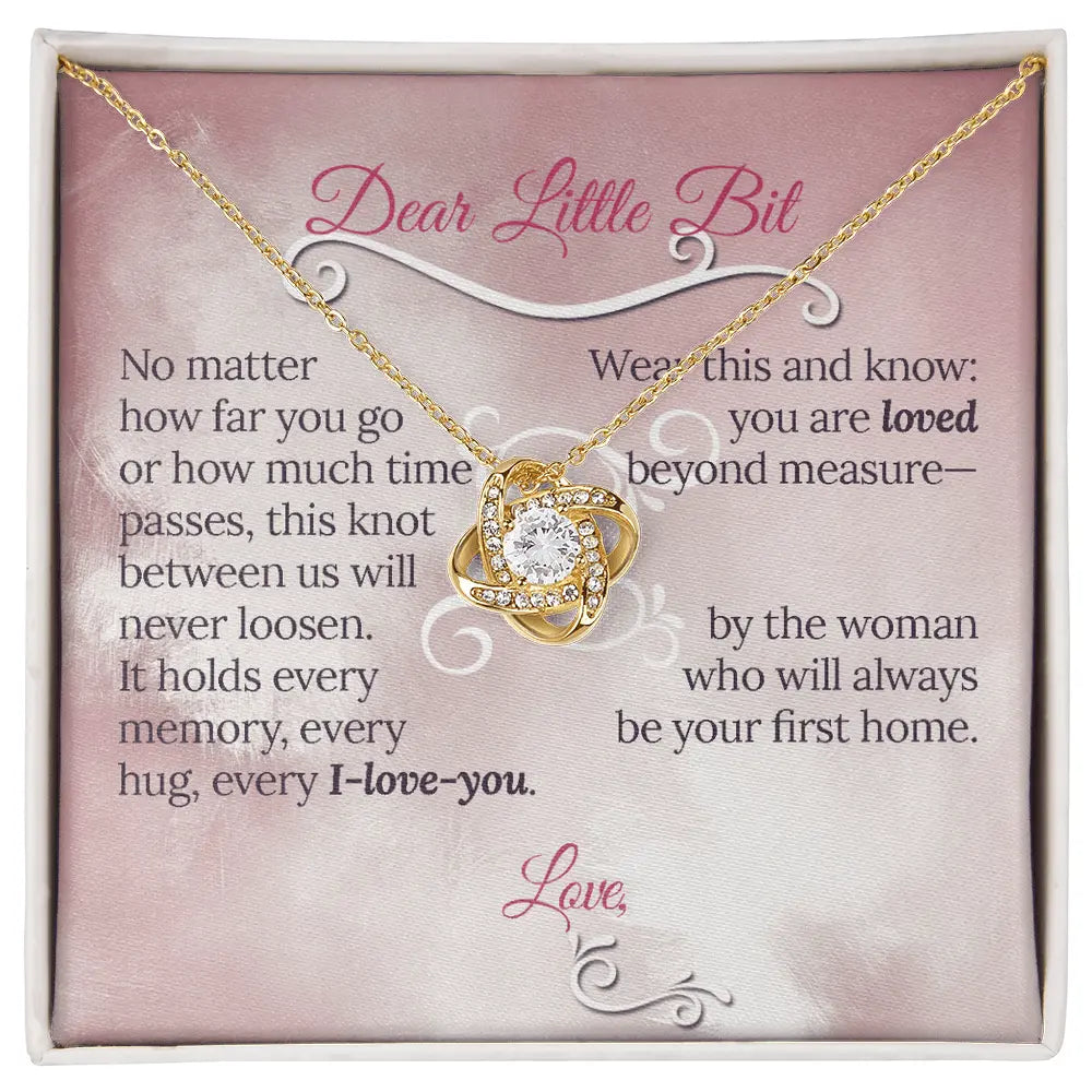 To My Daughter - You are loved - Personalized Love Knot Necklace - Flourish Love Shop