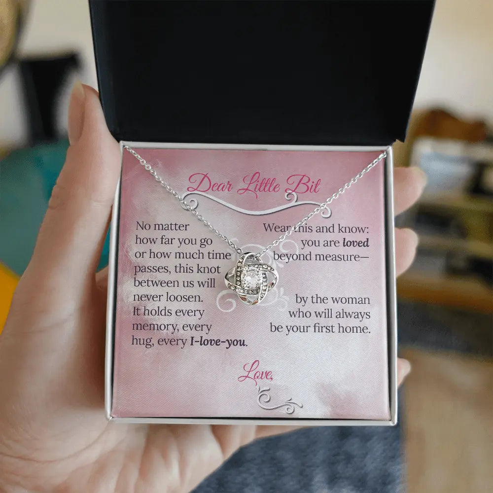 To My Daughter - You are loved - Personalized Love Knot Necklace - Flourish Love Shop