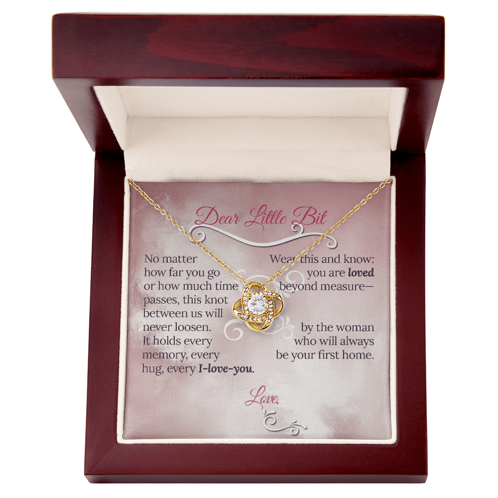 To My Daughter - You are loved - Personalized Love Knot Necklace - Flourish Love Shop