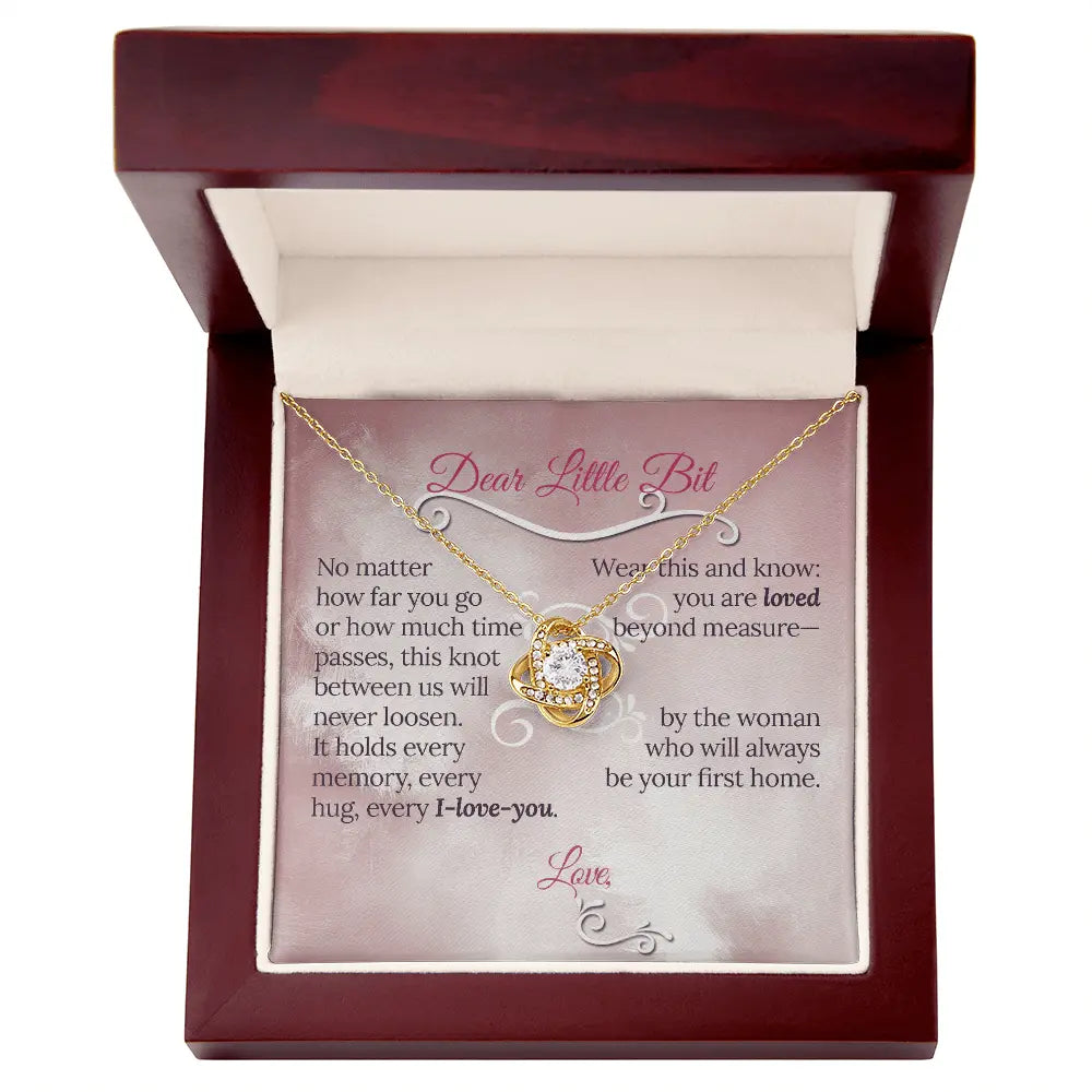 To My Daughter - You are loved - Personalized Love Knot Necklace - Flourish Love Shop