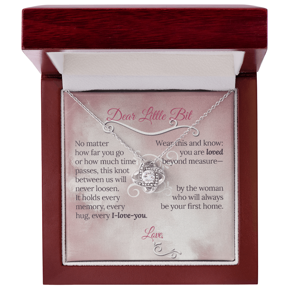 To My Daughter - You are loved - Personalized Love Knot Necklace - Flourish Love Shop