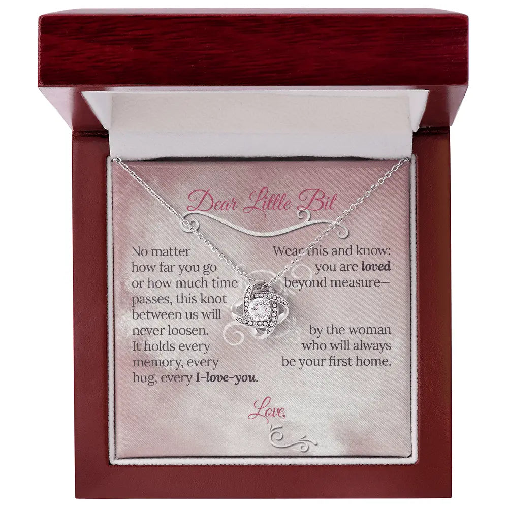 To My Daughter - You are loved - Personalized Love Knot Necklace - Flourish Love Shop