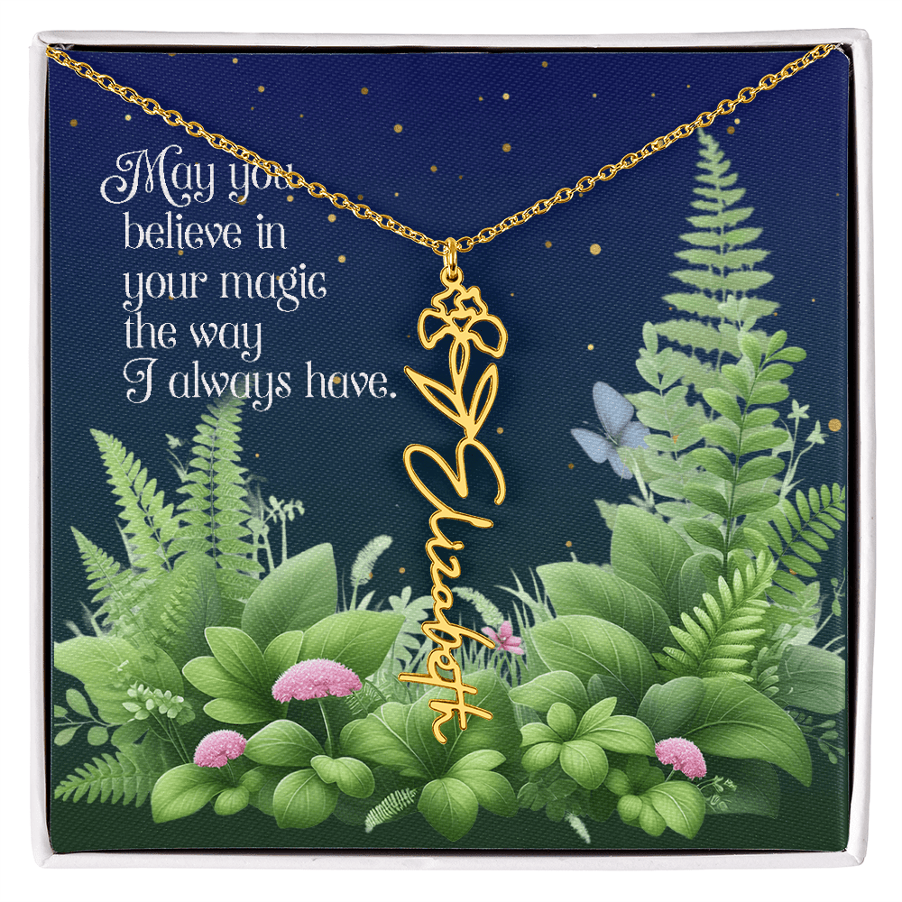 Birth Flower Name Necklace – A Gift That Blooms With Meaning - Flourish Love Shop