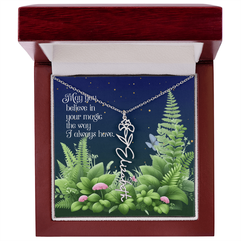 Birth Flower Name Necklace – A Gift That Blooms With Meaning - Flourish Love Shop