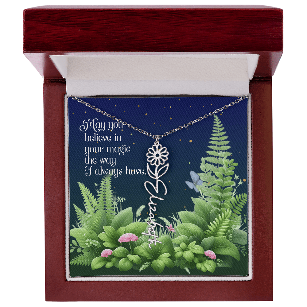 Birth Flower Name Necklace – A Gift That Blooms With Meaning - Flourish Love Shop