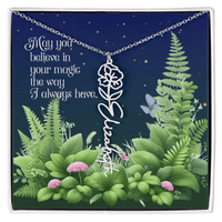 Birth Flower Name Necklace – A Gift That Blooms With Meaning - Flourish Love Shop