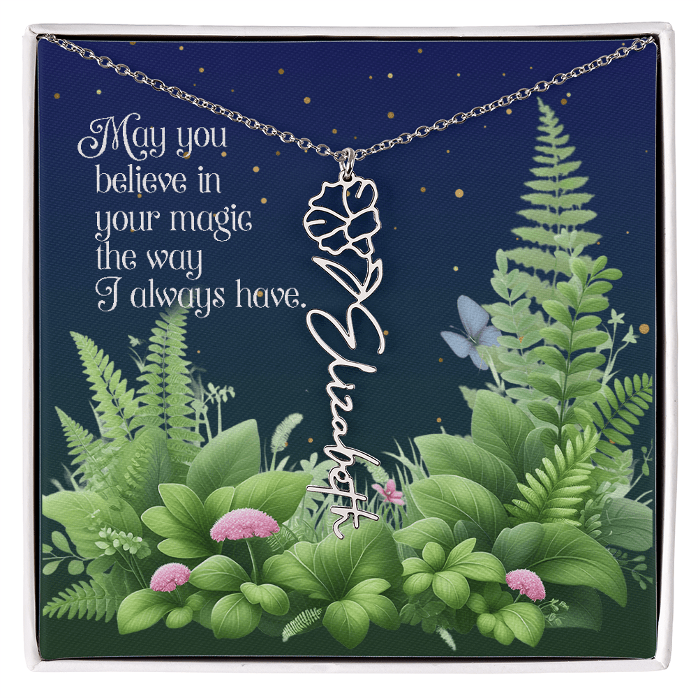 Birth Flower Name Necklace – A Gift That Blooms With Meaning - Flourish Love Shop