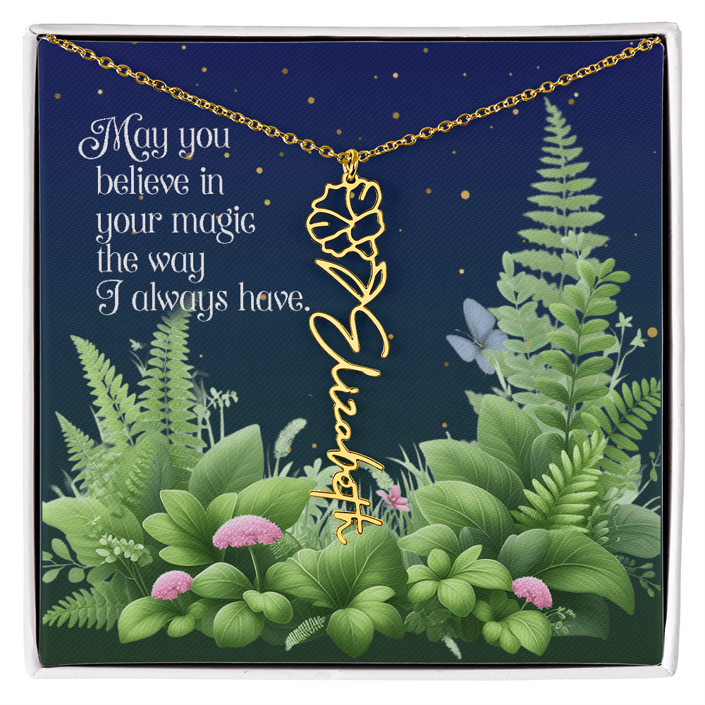 Birth Flower Name Necklace – A Gift That Blooms With Meaning - Flourish Love Shop