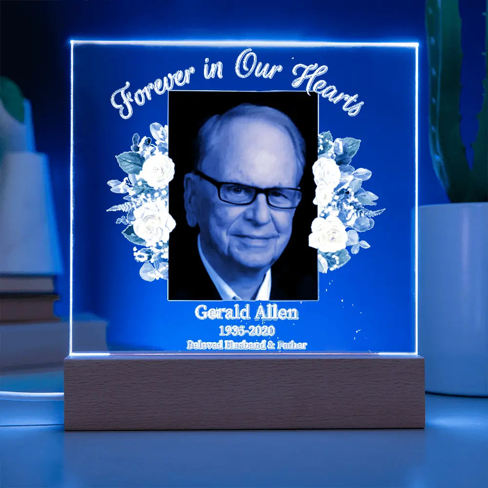 Forever in Our Hearts – Personalized Memorial Acrylic Light - Flourish Love Shop