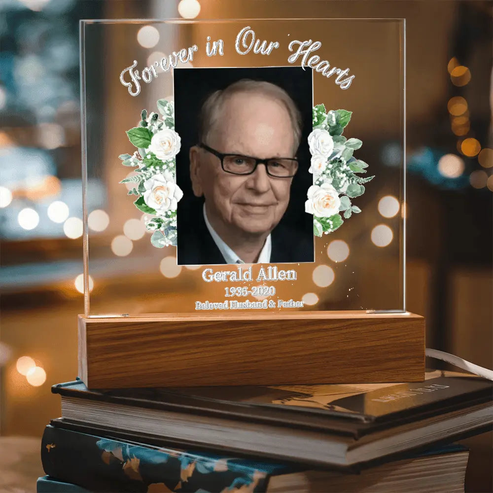 Forever in Our Hearts – Personalized Memorial Acrylic Light - Flourish Love Shop