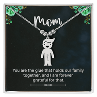 Engraved Heart Necklace - to Mom - Glue - Flourish Love Shop