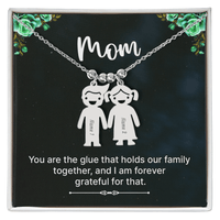 Engraved Heart Necklace - to Mom - Glue - Flourish Love Shop
