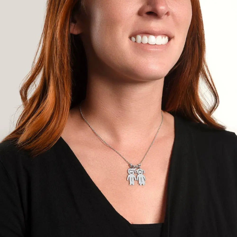 Engraved Heart Necklace - to Mom - Glue - Flourish Love Shop