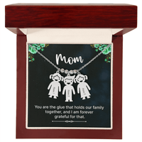 Engraved Heart Necklace - to Mom - Glue - Flourish Love Shop