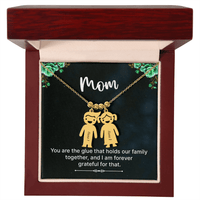 Engraved Heart Necklace - to Mom - Glue - Flourish Love Shop