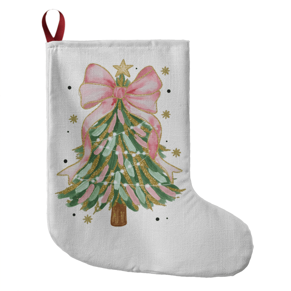 Pink Holiday Coquette Stocking - Flourish Love Shop