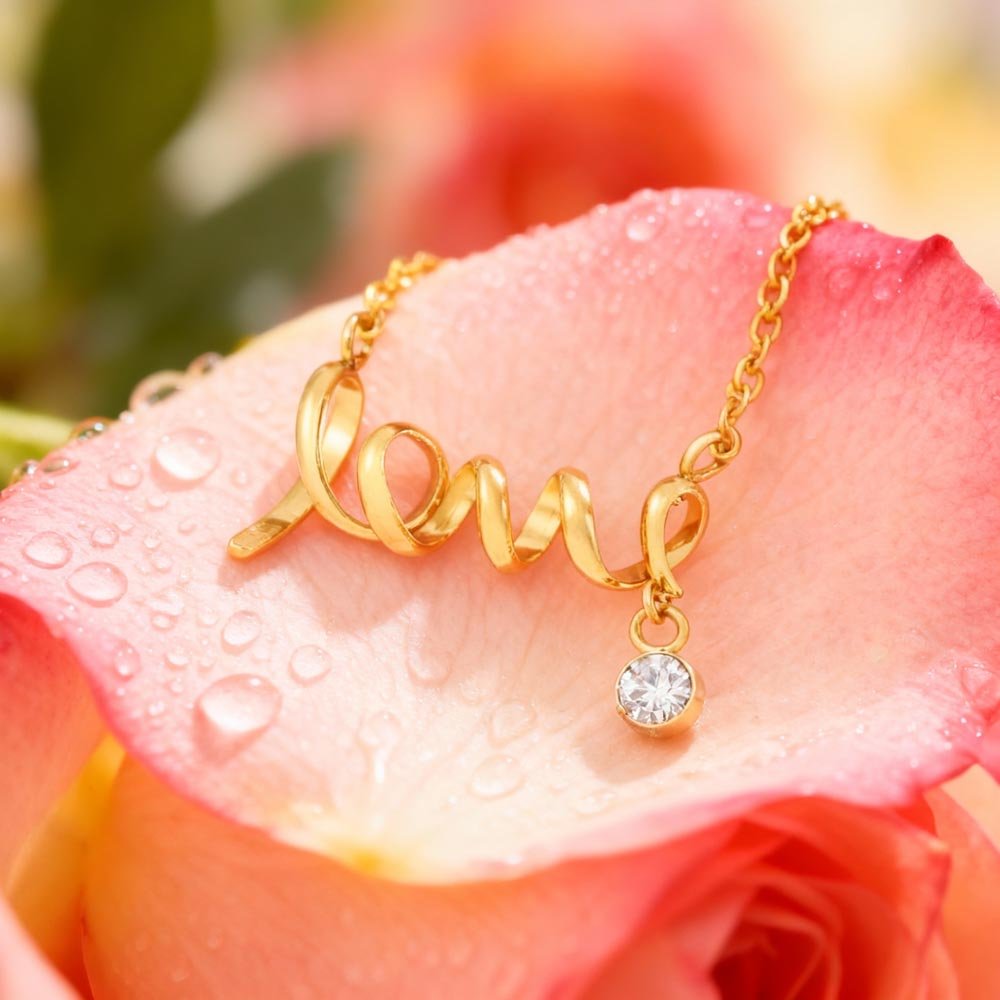 To my Gorgeous Wife - Truly Love You - Scripted Love Necklace - Flourish Love Shop