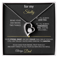 For My Shelly – Funny & Personalized Dad Gift | Forever Love Necklace - Flourish Love Shop