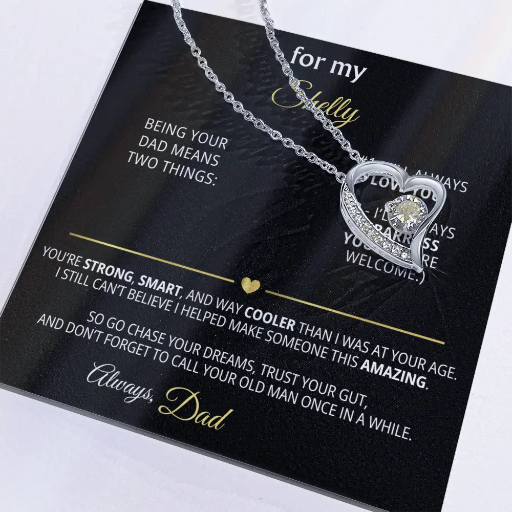 For My Shelly – Funny & Personalized Dad Gift | Forever Love Necklace - Flourish Love Shop