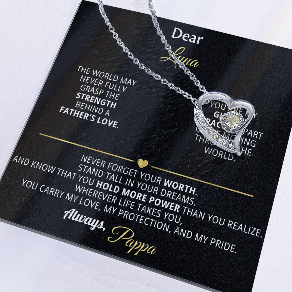 Dear Luna – Personalized Forever Love Necklace from Dad - Flourish Love Shop