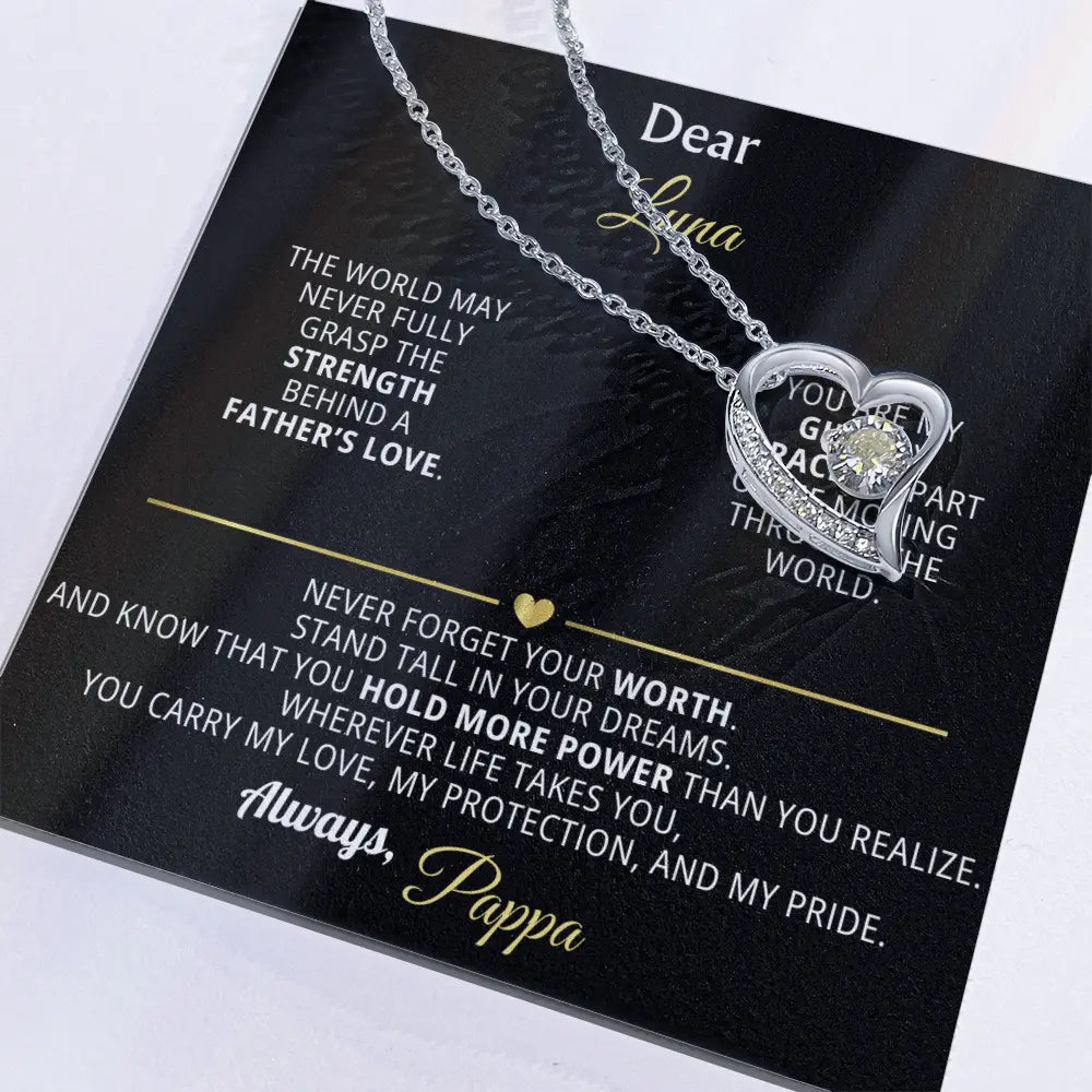 Dear Luna – Personalized Forever Love Necklace from Dad - Flourish Love Shop