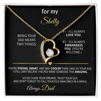 For My Shelly – Funny & Personalized Dad Gift | Forever Love Necklace - Flourish Love Shop