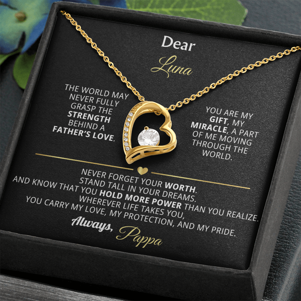Dear Luna – Personalized Forever Love Necklace from Dad - Flourish Love Shop