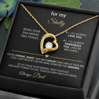 For My Shelly – Funny & Personalized Dad Gift | Forever Love Necklace - Flourish Love Shop