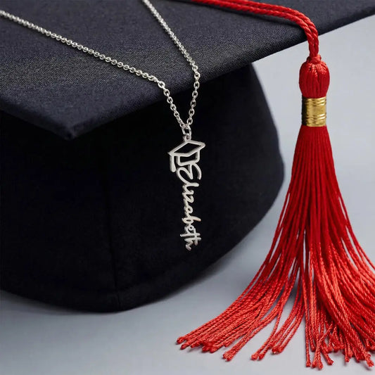 Make Graduation Special - Graduation Cap and Name Necklace ShineOn Fulfillment
