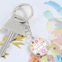 Be Kind Graphic Circle Keychain - Flourish Love Shop