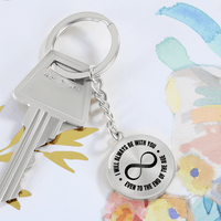 Engravable Graphic Keychain 'I will always be with you, even to the end of the age.' - Flourish Love Shop